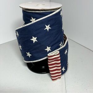 4” Patriotic Star and Stripe Ribbon